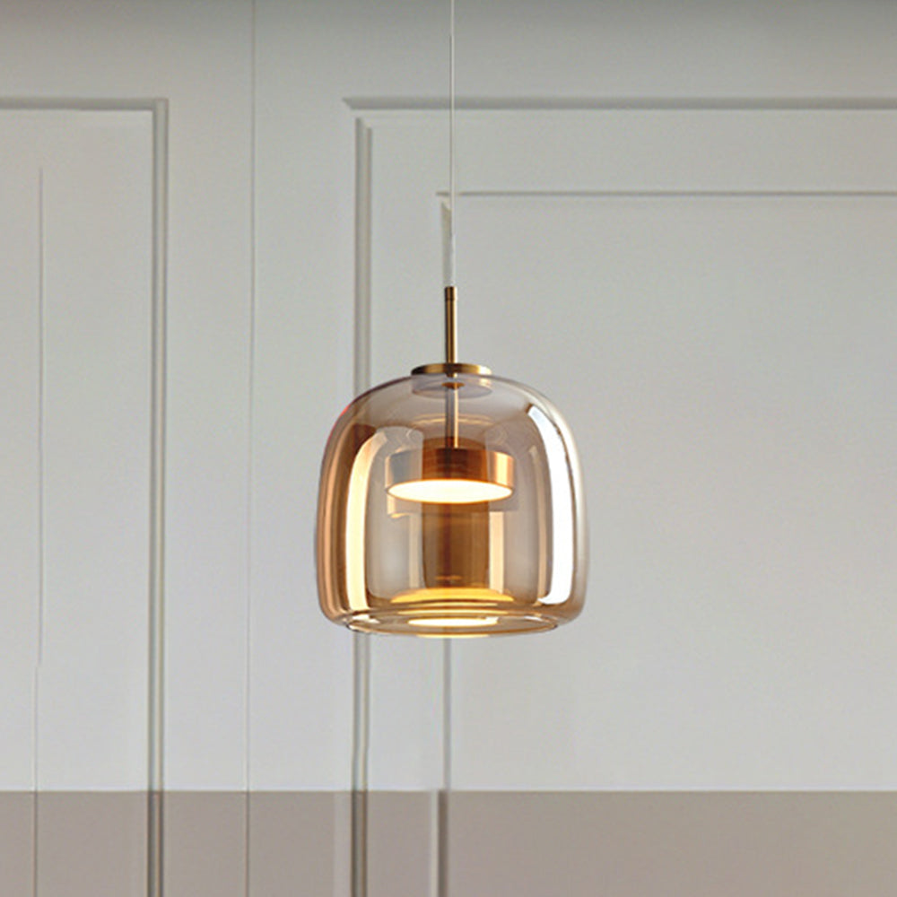 Lampa wisząca Vintage Złoty Metal i szkło – Eleganckie oświetlenie do dekoracji wnętrz