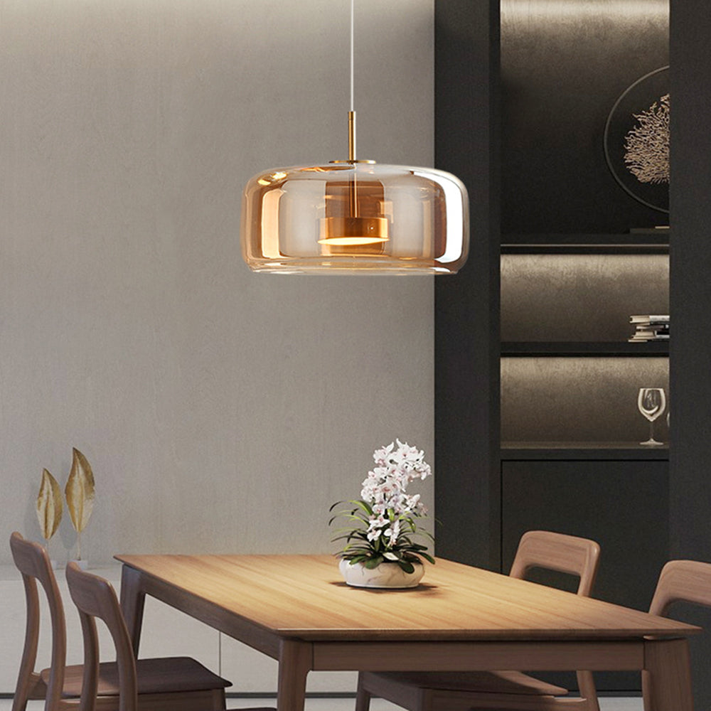 Lampa wisząca Vintage Złoty Metal i szkło – Eleganckie oświetlenie do dekoracji wnętrz
