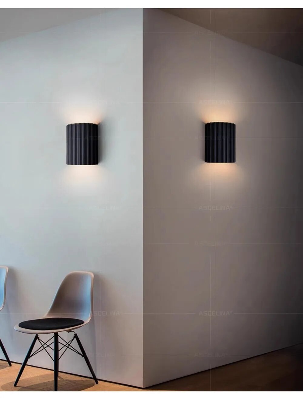 Nowoczesna lampa ścienna nordycka z żywicy - Dekoracyjne oświetlenie LED do sypialni, salonu