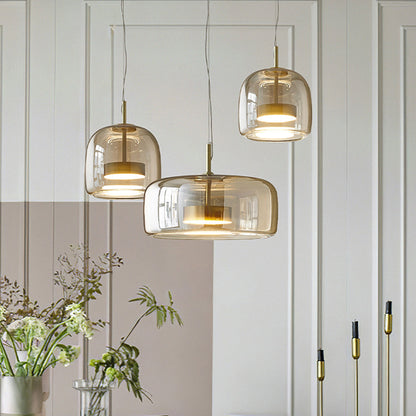 Lampa wisząca Vintage Złoty Metal i szkło – Eleganckie oświetlenie do dekoracji wnętrz