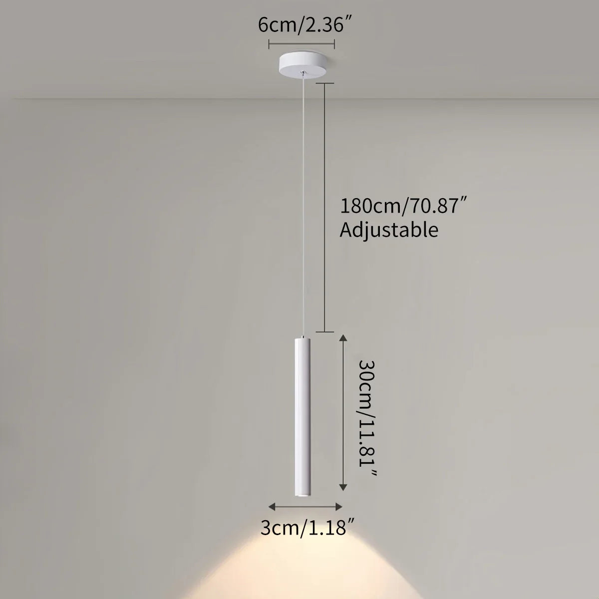 Nowoczesna lampa sufitowa LED o eleganckim tubowym designie do współczesnych przestrzeni