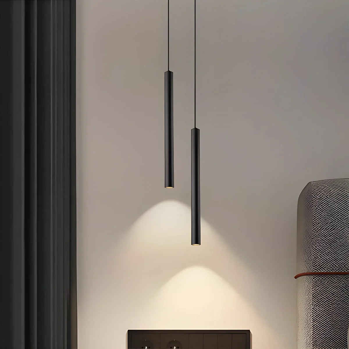 Nowoczesna lampa sufitowa LED o eleganckim tubowym designie do współczesnych przestrzeni