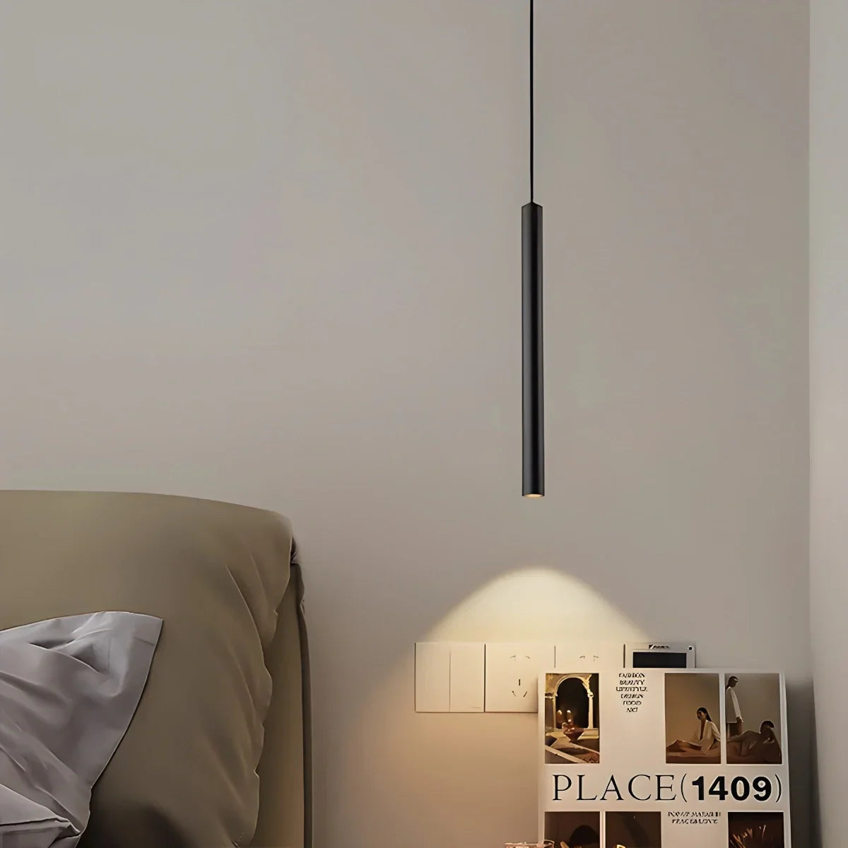 Nowoczesna lampa sufitowa LED o eleganckim tubowym designie do współczesnych przestrzeni