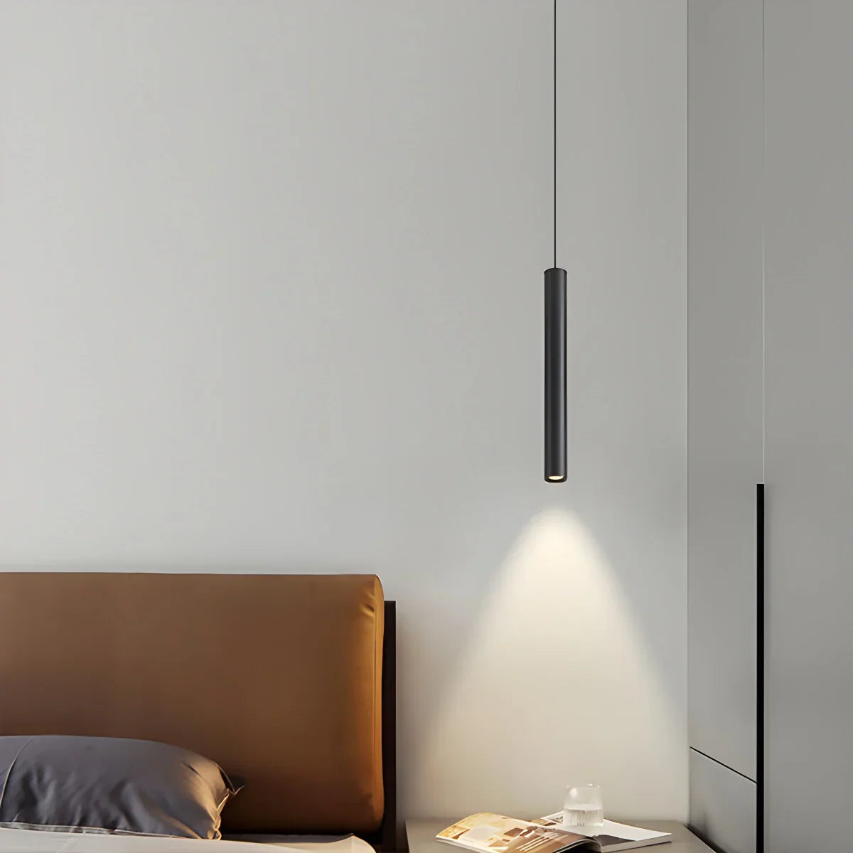 Nowoczesna lampa sufitowa LED o eleganckim tubowym designie do współczesnych przestrzeni