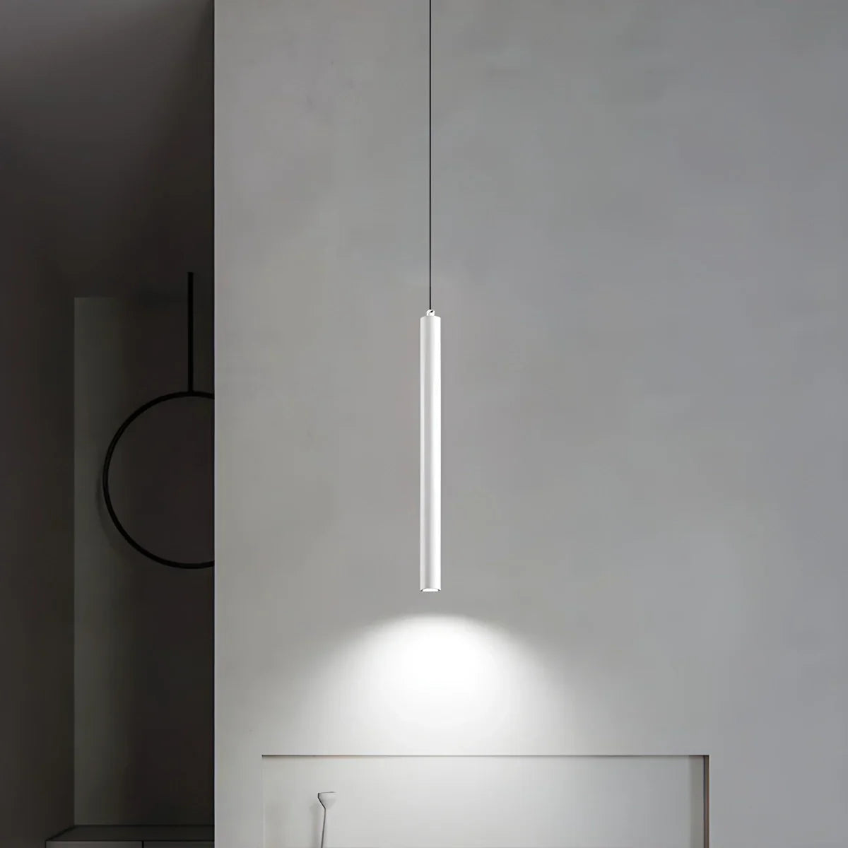 Nowoczesna lampa sufitowa LED o eleganckim tubowym designie do współczesnych przestrzeni