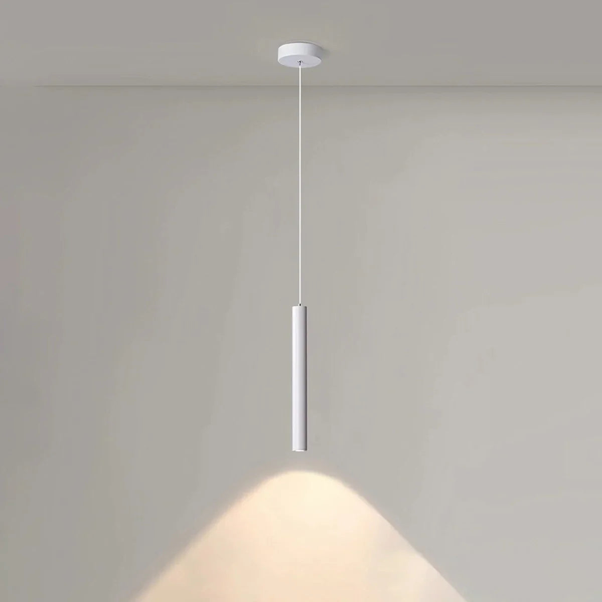 Nowoczesna lampa sufitowa LED o eleganckim tubowym designie do współczesnych przestrzeni